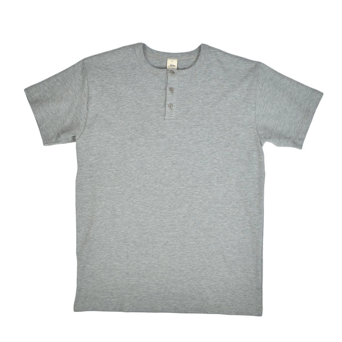 3SIXTEEN SHORT SLEEVE HENLEY - HEATHER GREY Clothing 3 3SIXTEEN SHORT SLEEVE HENLEY - HEATHER GREY Clothing