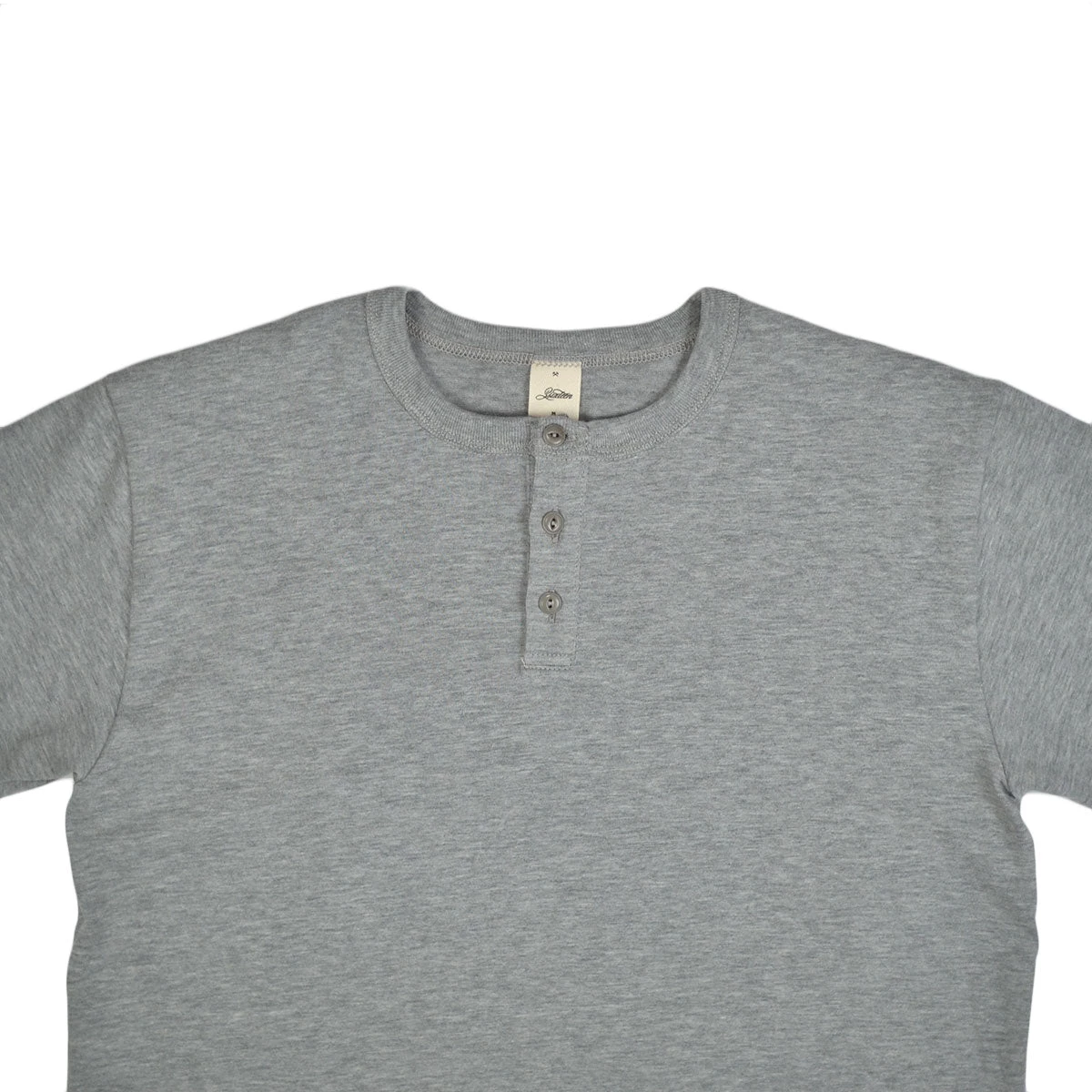 3SIXTEEN SHORT SLEEVE HENLEY - HEATHER GREY Clothing 5 3SIXTEEN SHORT SLEEVE HENLEY - HEATHER GREY Clothing