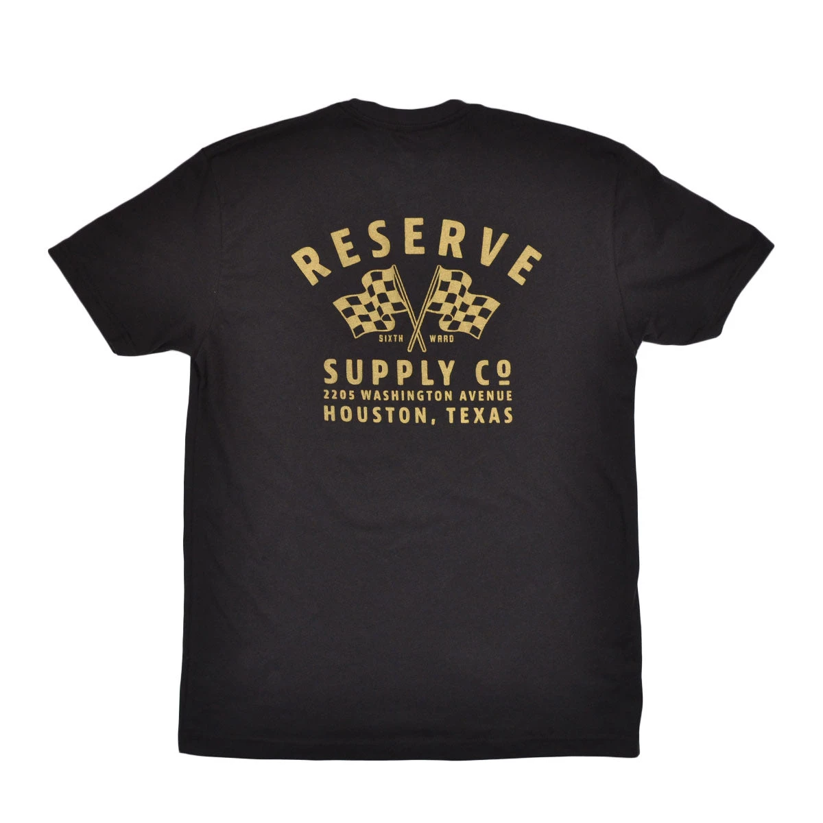 RESERVE SUPPLY COMPANY CHECKER FLAG TEE - BLACK Clothing 3 RESERVE SUPPLY COMPANY CHECKER FLAG TEE - BLACK Clothing