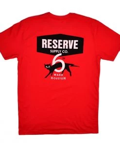 RESERVE SUPPLY COMPANY NINE LIVES TEE - RED Clothing