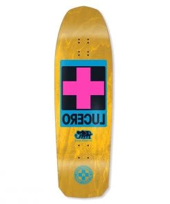 BLACK LABEL Skateboards LUCERO CROSS DECK - YELLOW STAIN