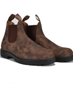BLUNDSTONE 550 CHELSEA BOOTS STYLE 585 - RUSTIC BROWN
