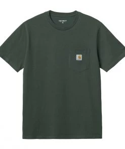 CARHARTT WORK IN PROGRESS POCKET T-SHIRT - HEMLOCK GREEN Clothing