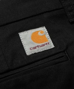 CARHARTT WORK IN PROGRESS SID PANT - BLACK RINSED Clothing