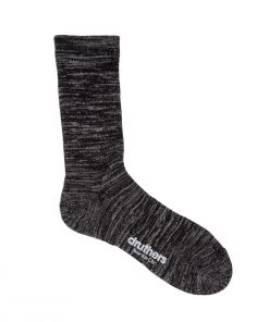 DRUTHERSWEAR EVERYDAY ORGANIC COTTON MELANGE CREW SOCK - CHARCOAL