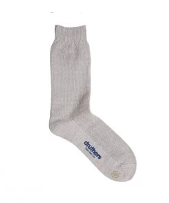DRUTHERSWEAR ORGANIC COTTON PIQUE CREW SOCK - ASH Socks & Underwear