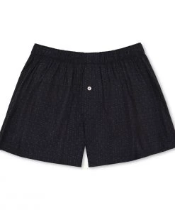 DRUTHERSWEAR ORGANIC COTTON CUBES BOXER SHORTS - BLACK