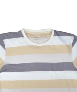 FAR AFIELD BOLD STRIPE TEE - CLOUDBURST