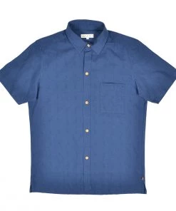 FAR AFIELD Clothing COSTA SHORT SLEEVE SHIRT - NAVY