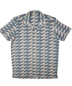 FAR AFIELD Sale SELLECK S/S SHIRT - BLUE WAVISTA