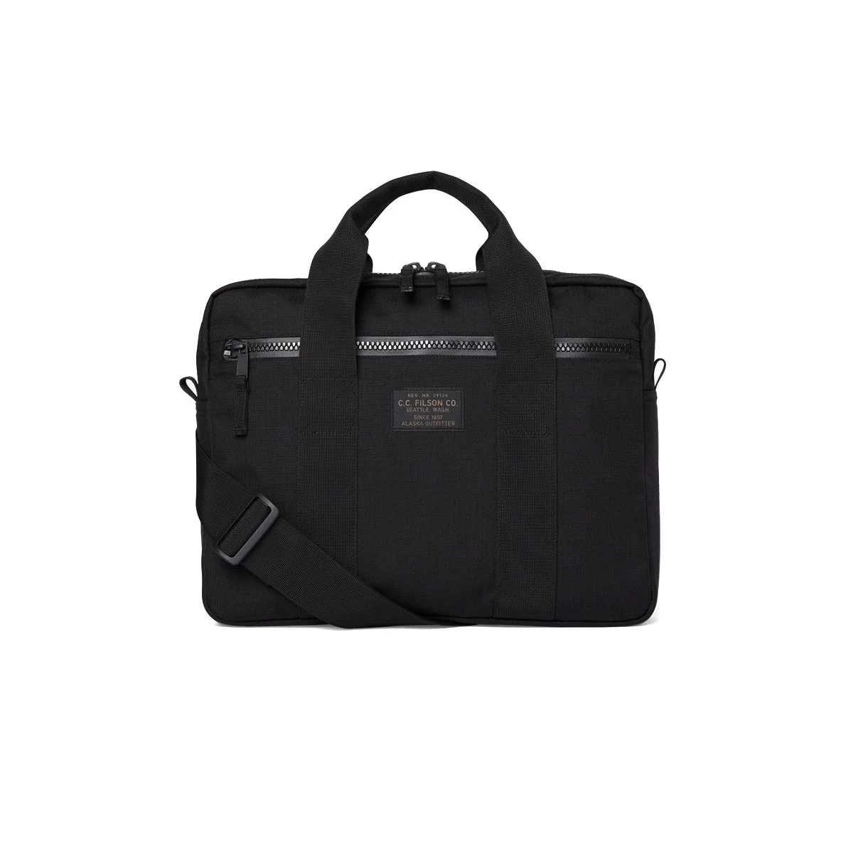 FILSON RIPSTOP NYLON COMPACT BRIEFCASE - BLACK 3 FILSON RIPSTOP NYLON COMPACT BRIEFCASE - BLACK