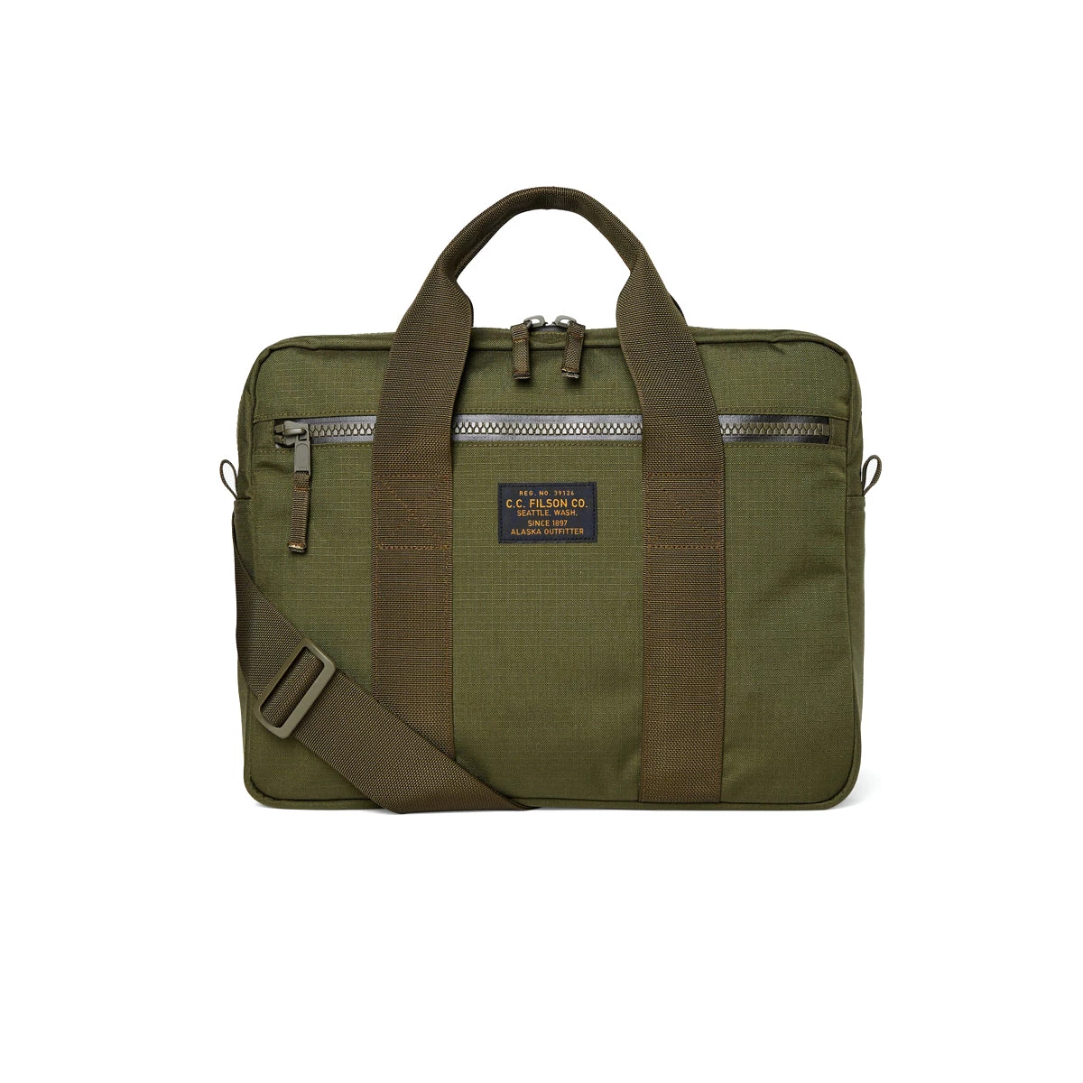 FILSON RIPSTOP NYLON COMPACT BRIEFCASE - SURPLUS GREEN 3 FILSON RIPSTOP NYLON COMPACT BRIEFCASE - SURPLUS GREEN
