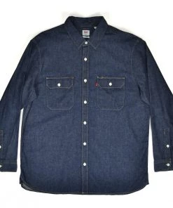LEVI'S PREMIUM JACKSON WORKER SHIRT - COTTON HEMP RINSE DARK BLUE Clothing