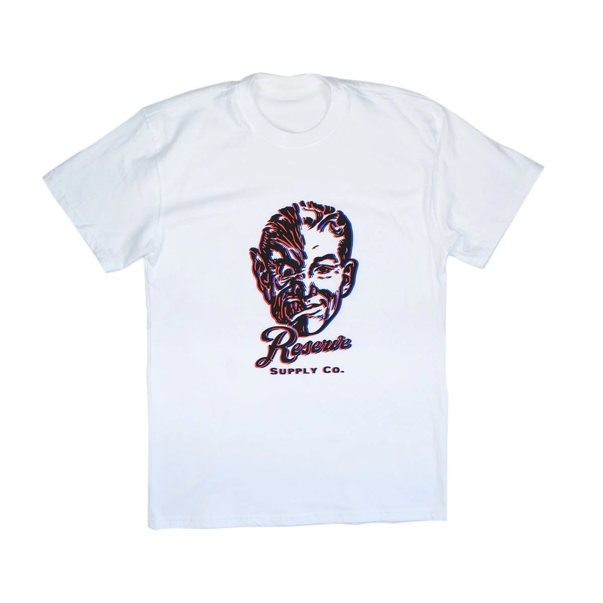 RESERVE SUPPLY COMPANY 3D WOLFMAN GRAPHIC TEE - WHITE 4 RESERVE SUPPLY COMPANY 3D WOLFMAN GRAPHIC TEE - WHITE