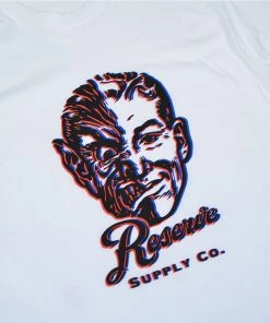 RESERVE SUPPLY COMPANY 3D WOLFMAN GRAPHIC TEE - WHITE
