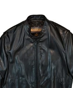 SCHOTT NYC MISSION P571 UNLINED CAFE JACKET - BLACK