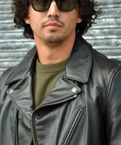 SCHOTT NYC 503 MEN'S LIGHT WEIGHT COWHIDE MOTORCYCLE JACKET - BLACK Clothing