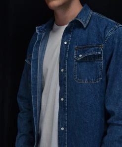 3SIXTEEN CROSSCUT WESTERN - STONEWASHED DENIM