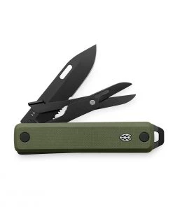THE JAMES BRAND THE ELLIS SERRATED - OD GREEN MICARTA / STAINLESS