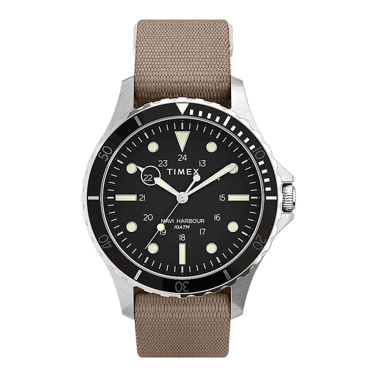 TIMEX Watches NAVI XL 41MM FABRIC STRAP WATCH - STAINLESS-STEEL/TAN/BLACK 3 TIMEX Watches NAVI XL 41MM FABRIC STRAP WATCH - STAINLESS-STEEL/TAN/BLACK