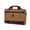 TOPO DESIGNS COMMUTER BRIEFCASE HERITAGE CANVAS - DUCK BROWN CANVAS DARK BROWN LEATHER