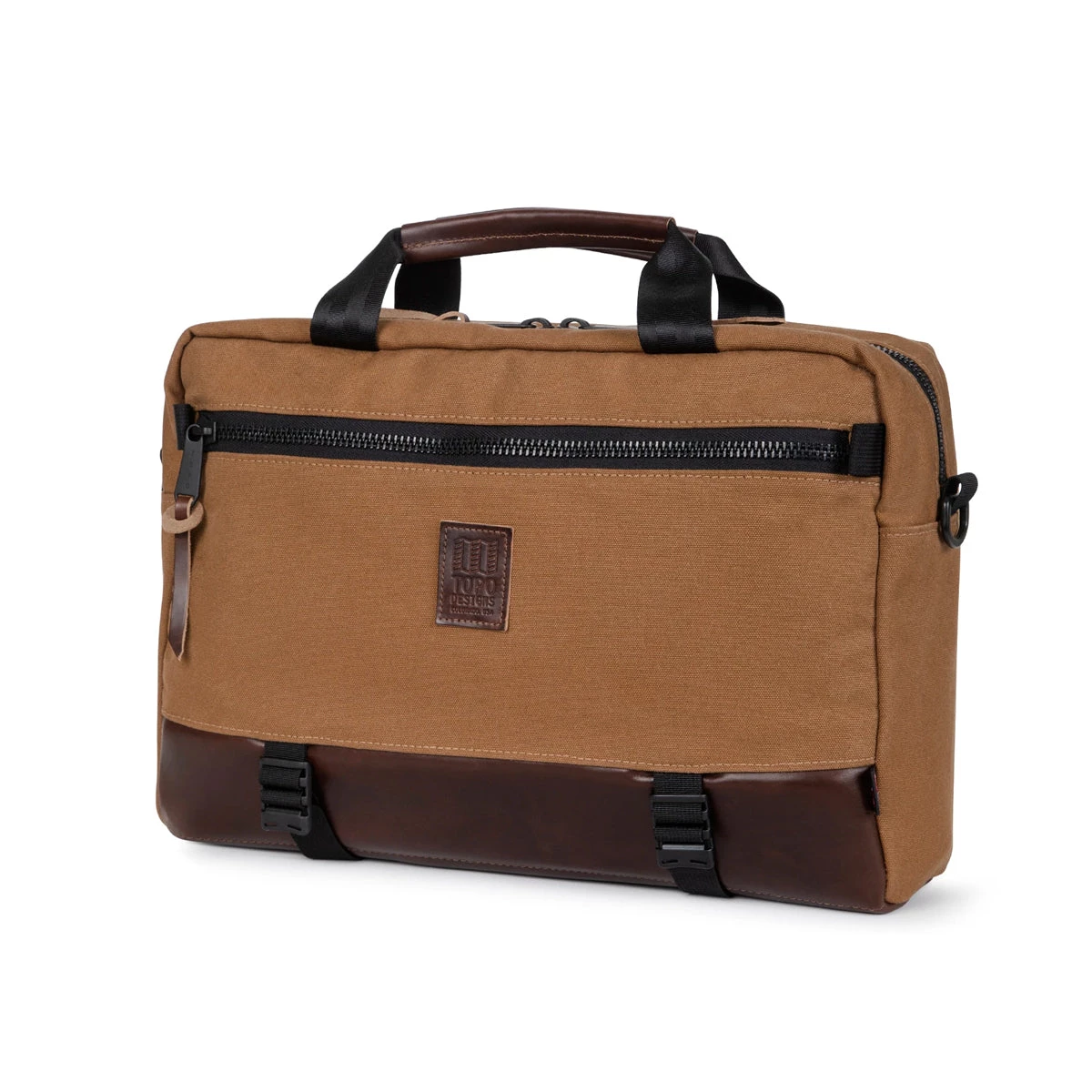 TOPO DESIGNS COMMUTER BRIEFCASE HERITAGE CANVAS - DUCK BROWN CANVAS DARK BROWN LEATHER 3 TOPO DESIGNS COMMUTER BRIEFCASE HERITAGE CANVAS - DUCK BROWN CANVAS DARK BROWN LEATHER