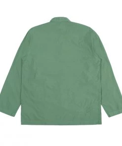 UNIVERSAL WORKS Clothing BAKERS OVERSHIRT - ORGANIC FINE POPLIN GREEN
