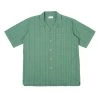 UNIVERSAL WORKS CAMP SHIRT - GREEN FLAG SELF STRIPE