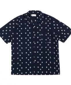 UNIVERSAL WORKS ROAD SHIRT - NIGHTTIME IKAT NAVY Clothing