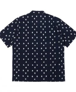UNIVERSAL WORKS ROAD SHIRT - NIGHTTIME IKAT NAVY Clothing
