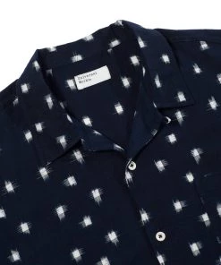 UNIVERSAL WORKS ROAD SHIRT - NIGHTTIME IKAT NAVY Clothing