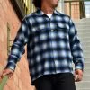 UNIVERSAL WORKS UTILITY L/S SHIRT - BLUE CHECK Clothing