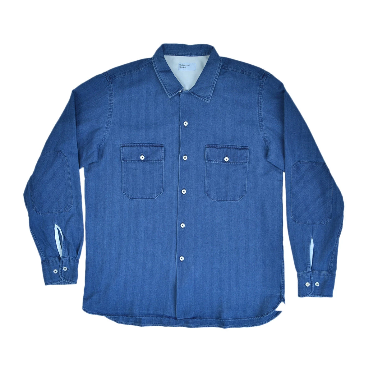 UNIVERSAL WORKS WORKER L/S SHIRT - WASHED INDIGO Clothing 3 UNIVERSAL WORKS WORKER L/S SHIRT - WASHED INDIGO Clothing