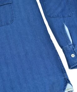 UNIVERSAL WORKS WORKER L/S SHIRT - WASHED INDIGO Clothing 9 UNIVERSAL WORKS WORKER L/S SHIRT - WASHED INDIGO Clothing