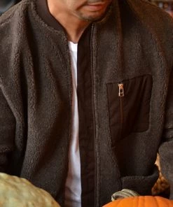 UNIVERSAL WORKS Clothing ZIP JACKET - ROCKET FLEECE BROWN