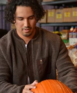 UNIVERSAL WORKS Clothing ZIP JACKET - ROCKET FLEECE BROWN