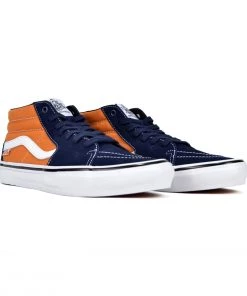 VANS SKATE GROSSO MID - NAVY & ORANGE Shoes