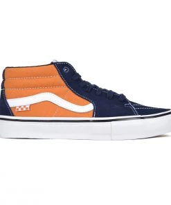 VANS SKATE GROSSO MID - NAVY & ORANGE Shoes