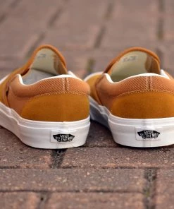 VANS Shoes CLASSIC SLIP-ON HEAVY TEXTURES - GOLDEN BROWN & TRUE WHITE