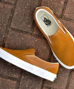 VANS Shoes CLASSIC SLIP-ON HEAVY TEXTURES - GOLDEN BROWN & TRUE WHITE
